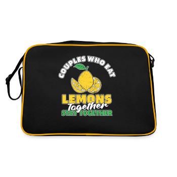 Lemon pair - Retro Bag - black/gold - Back