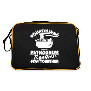 Couple de nouilles - Sac Retro - noir/or - Dos