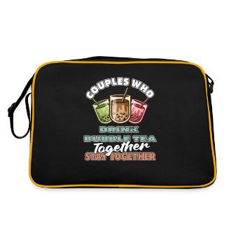 Bubble Tea Boba Paire - Sac Retro - noir/or - Dos