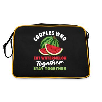 Watermelon Pair - Retro Bag - black/gold - Back