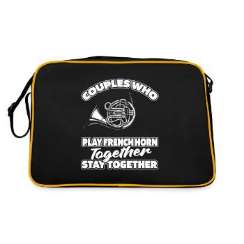 Français Paire de cornes - Sac Retro - noir/or - Dos