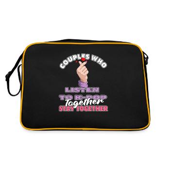K Pop Kpop Korean Pop Pair - Retro Bag - black/gold - Back