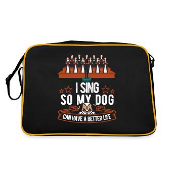 Chef de chœur Chien - Sac Retro - noir/or - Dos