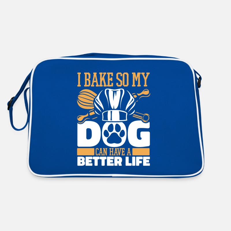 Backen Bäcker Bäckerei Hund Retro Tasche