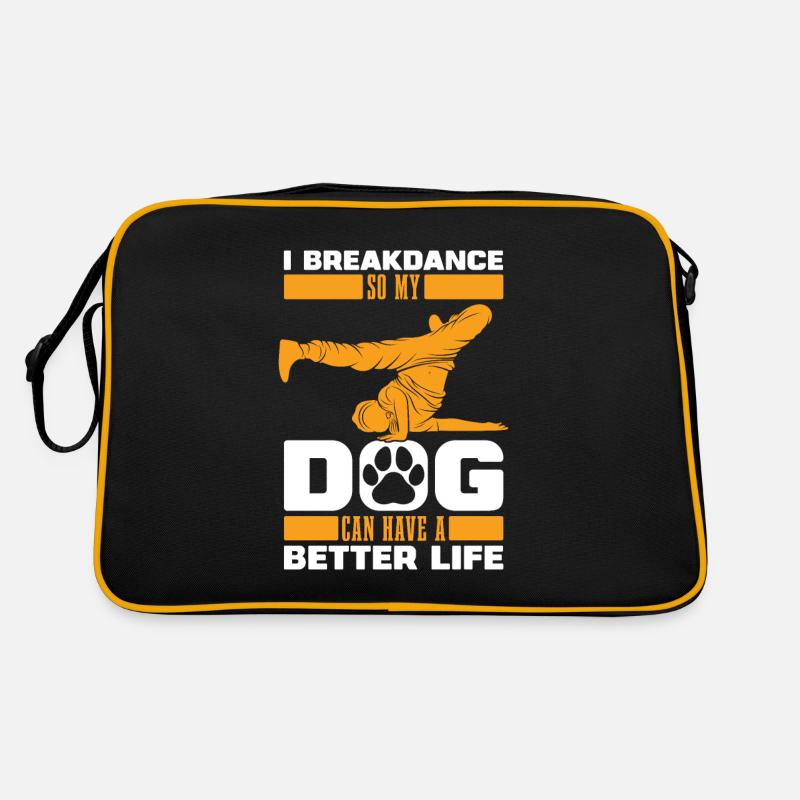 Breakdance Breakdancer Breakdancing Dog Retro Bag