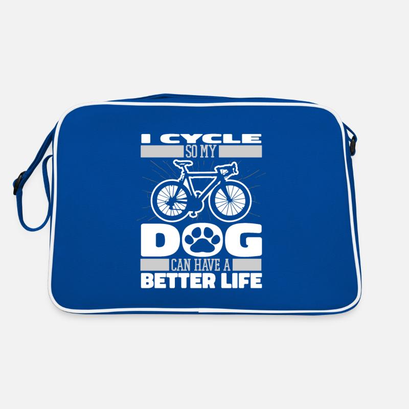 Vélo de route Cycliste Chien Sac Retro
