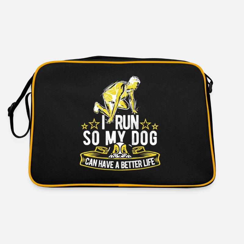Coureur Jogger Coureur Chien de course Sac Retro
