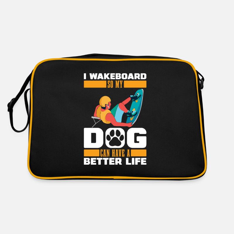 Wakeboard Wakeboarder Dog Retro Bag