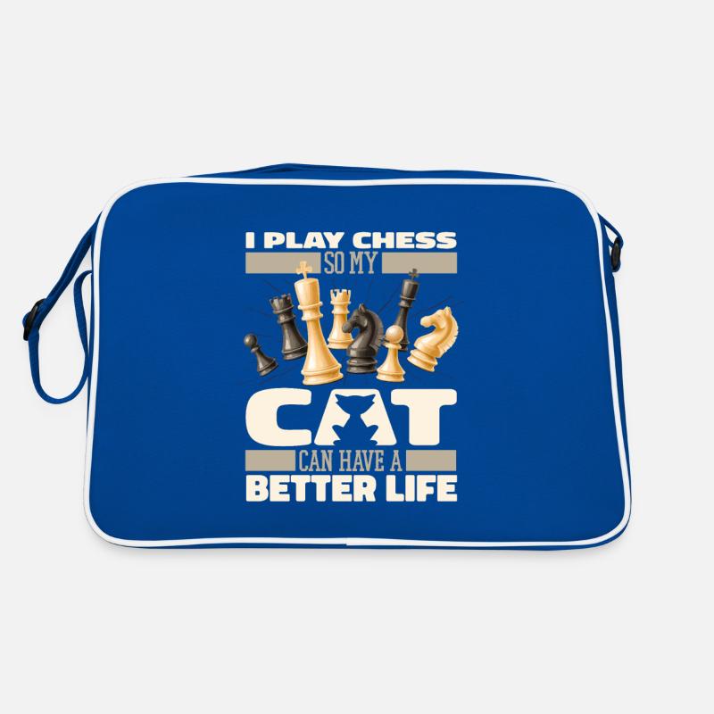 Schach Katze Retro Tasche