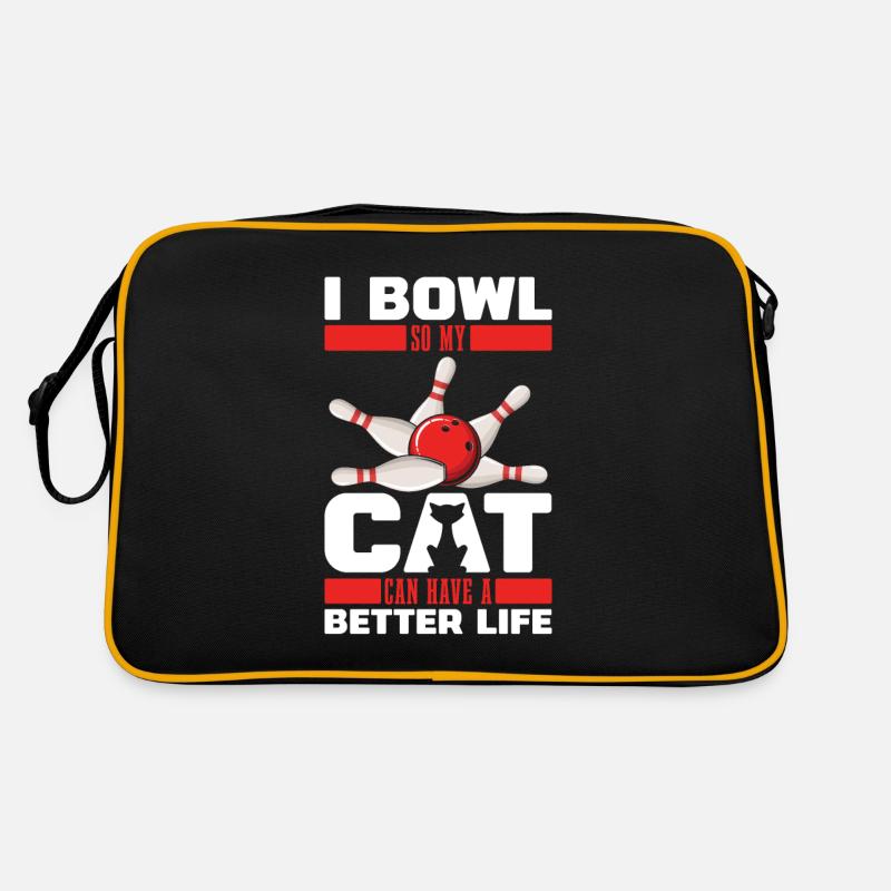 Bowling Bowling Bowler Chat Sac Retro