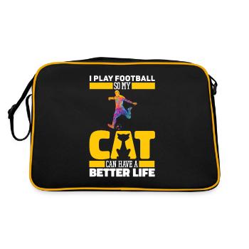 Chat de football américain - Sac Retro - noir/or - Dos