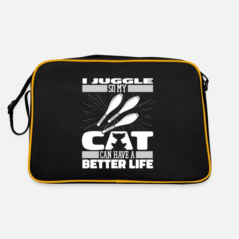 Juggling Juggler Cat Retro Bag