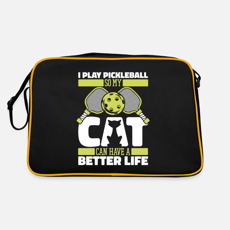 Pickleball cat Retro Bag