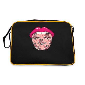 Figure Skating Figure skater Lips - Retro Bag - black/gold - Back
