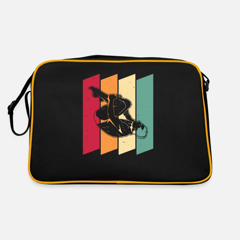 Turmspringen Turmspringer - Retro Tasche - Schwarz/Gold