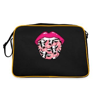 Cow Farmer Livestock Tongue - Retro Bag - black/gold - Back