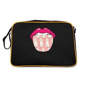 Lèvres de caniche - Sac Retro - noir/or - Dos