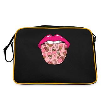 Langue de crème glacée - Sac Retro - noir/or - Dos