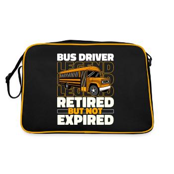 Bus Bus Retired Bus Driver - Retro Bag - black/gold - Back