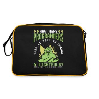 Developer Coder Programmer Funny - Retro Bag - black/gold - Back