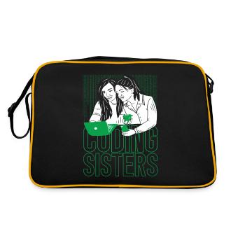Développeur Coder Programmer Sisters - Sac Retro - noir/or - Dos