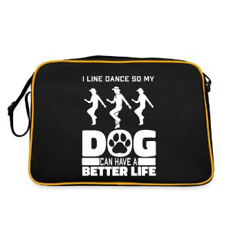 Chien de danse en ligne - Sac Retro - noir/or - Dos