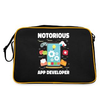 Developer Coder Programmer App - Retro Bag - black/gold - Back