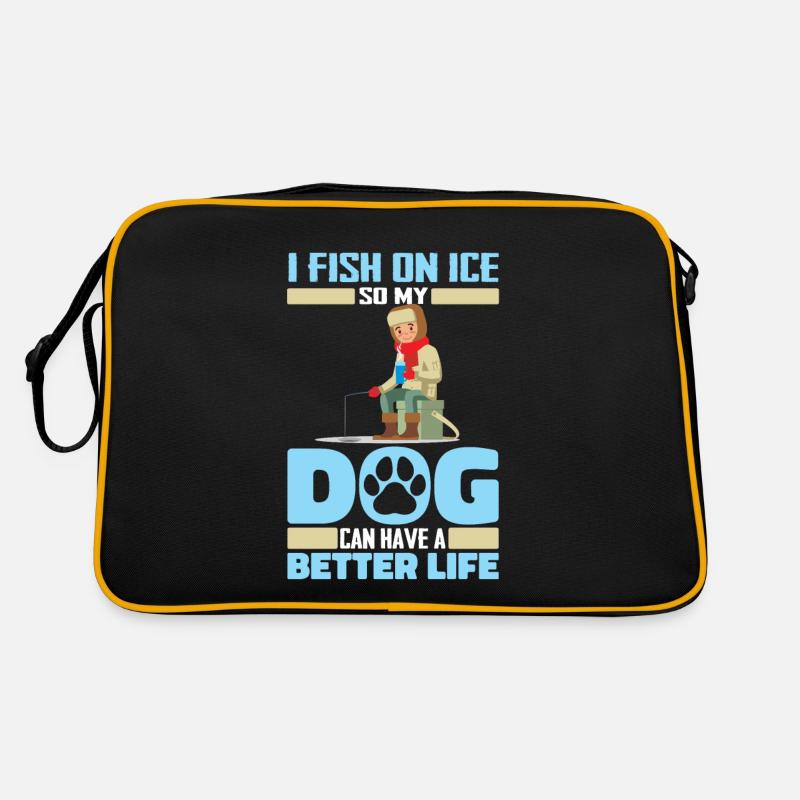 Pêche sur glace Chien de pêche sur glace Sac Retro