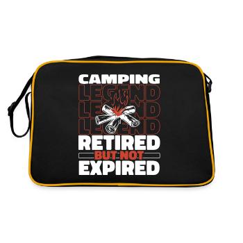 Retired camping tent - Retro Bag - black/gold - Back