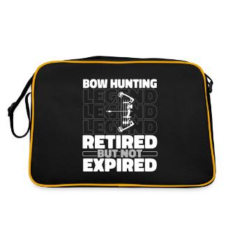 Bogenjagd Bogenjäger Im Ruhestand - Retro Tasche - Schwarz/Gold - Hinten