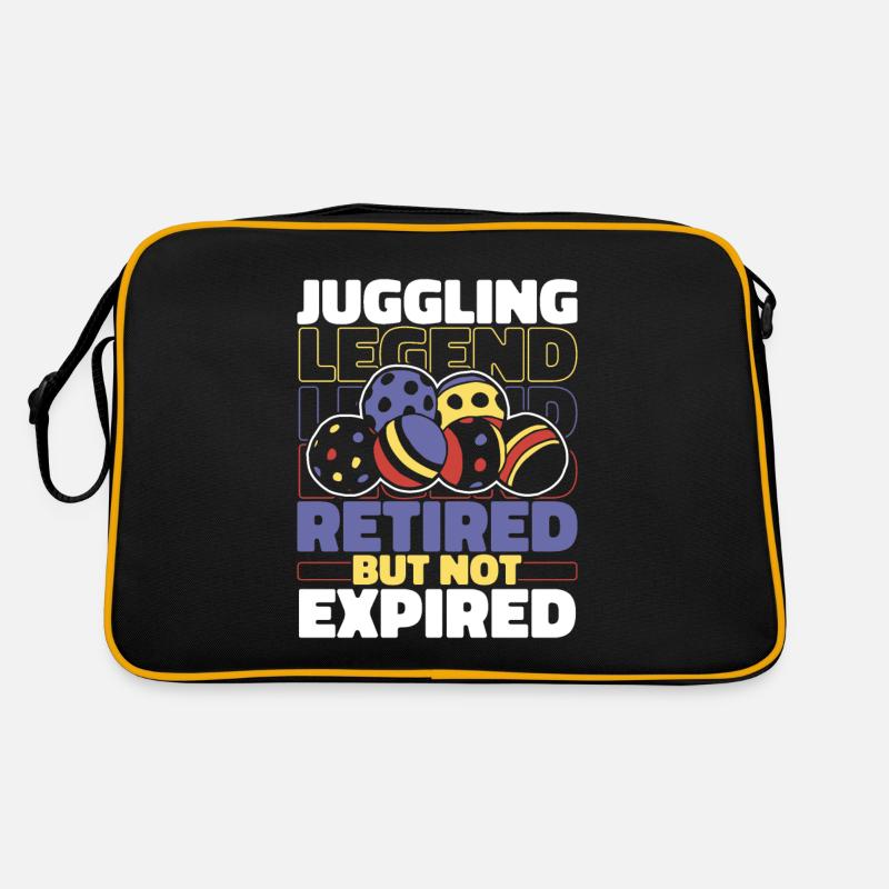 Jonglerie à la retraite - Sac Retro - noir/or