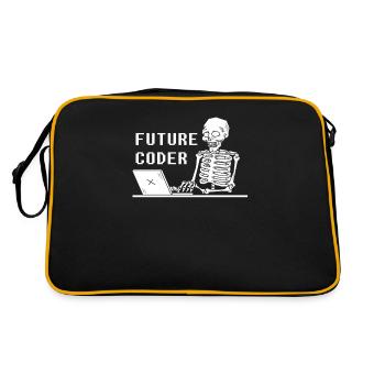 Développeur Coder Programmeur Squelette - Sac Retro - noir/or - Dos
