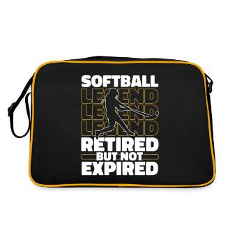 Retired softball - Retro Bag - black/gold - Back