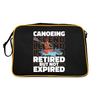 Kanu Kanute Im Ruhestand - Retro Tasche - Schwarz/Gold - Hinten
