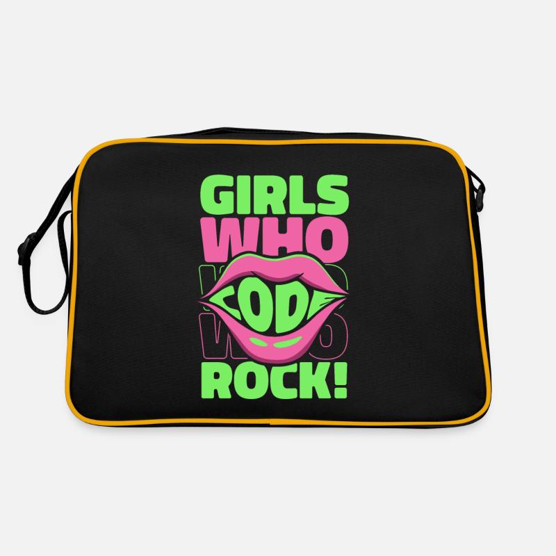 Developer Coder Programmer Girl Retro Bag