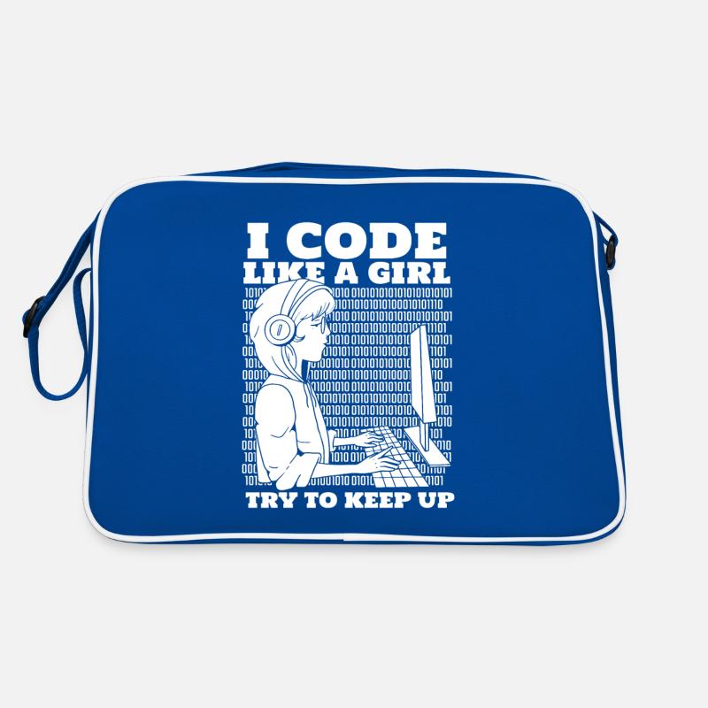 Developer Coder Programmer Girl Retro Bag