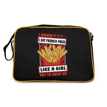 Français frites frites filles - Sac Retro - noir/or - Dos