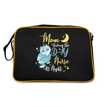 Maman infirmière - Sac Retro - noir/or - Dos