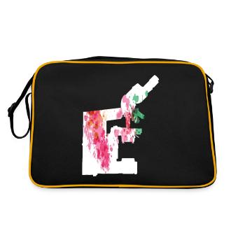 Biology Biologist Microscope - Retro Bag - black/gold - Back