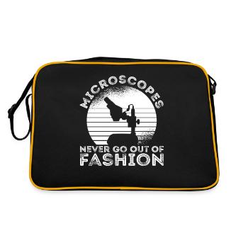 Biology Biologist Microscope - Retro Bag - black/gold - Back