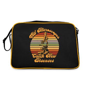Biology Biologist Microscope - Retro Bag - black/gold - Back