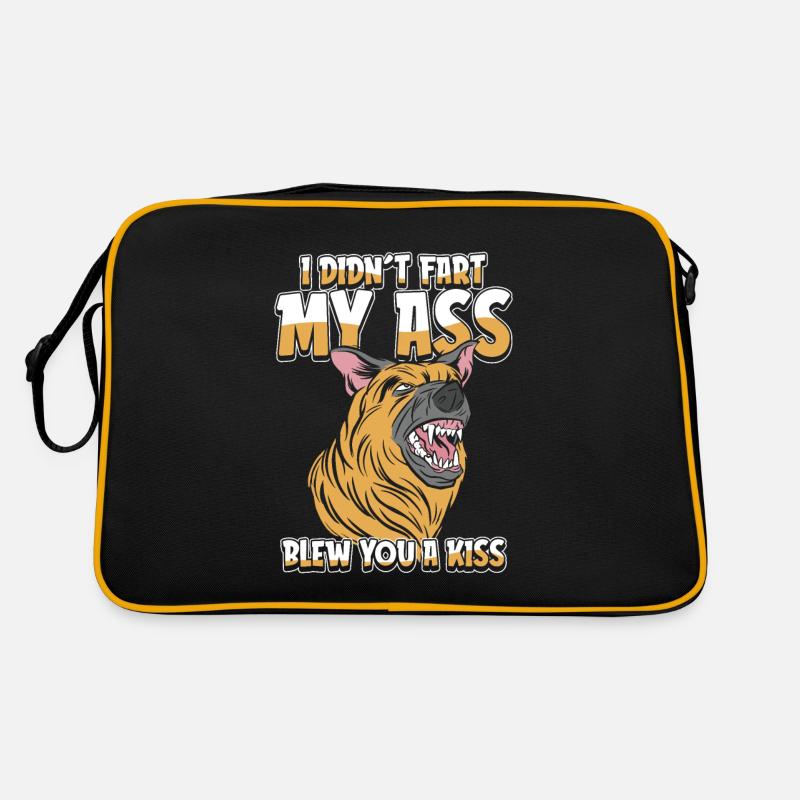 German Shepherd Humor Retro Bag