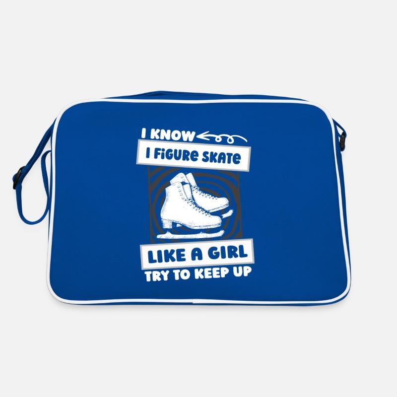 Eiskunstlauf Eiskunstläuferin Mädchen Retro Tasche