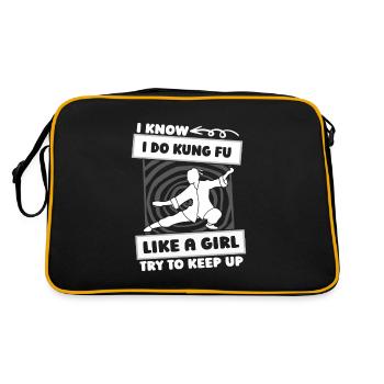 Kung Fu Filles - Sac Retro - noir/or - Dos