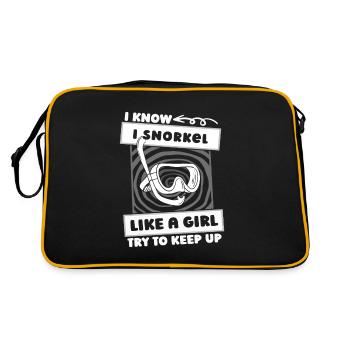 Snorkeling Girls - Retro Bag - black/gold - Back