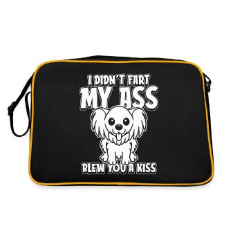Papillon I Didnt Fart My Butt Blew You A Kiss - Retro Bag - black/gold - Back