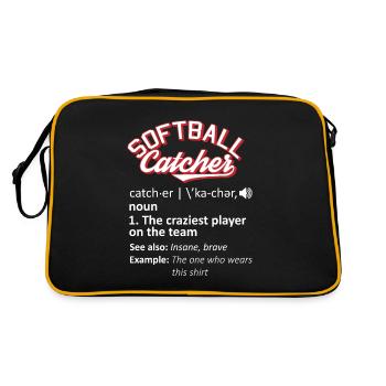 Humour softball - Sac Retro - noir/or - Dos