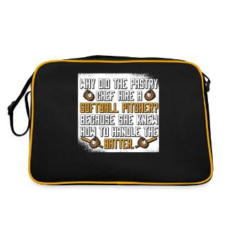 Softball Funny - Retro Bag - black/gold - Back