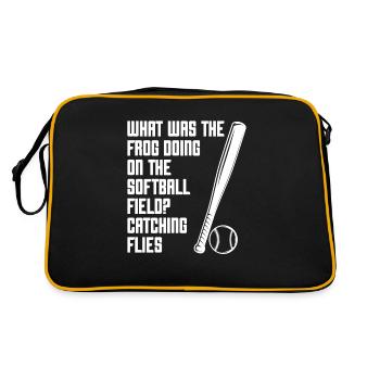 Softball Funny - Retro Bag - black/gold - Back