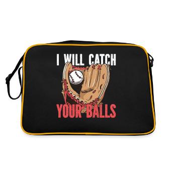 Gant de softball - Sac Retro - noir/or - Dos